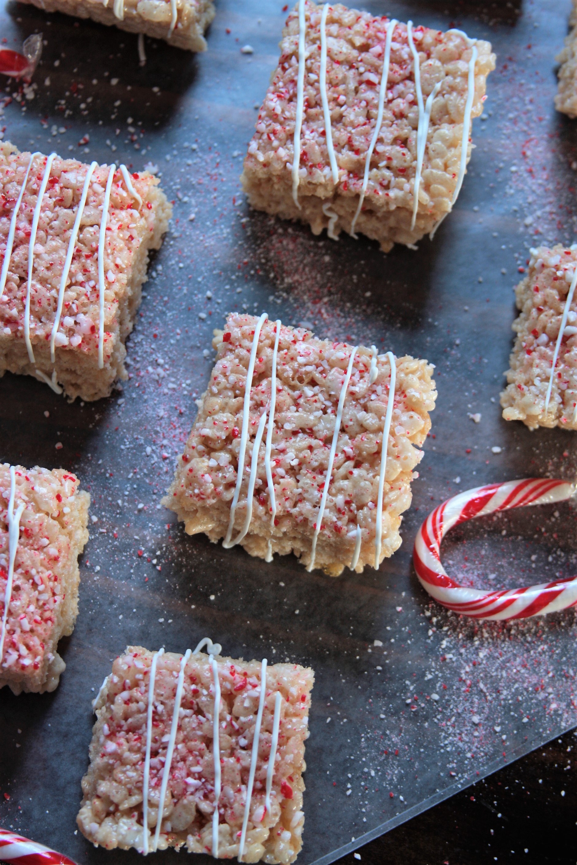 Candy Cane Rice Krispies Treats - Hezzi-D's Books and Cooks