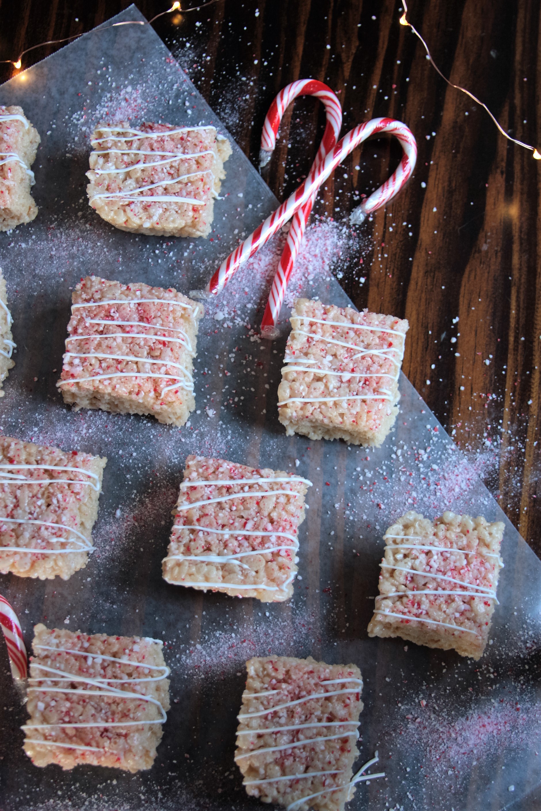 Candy Cane Rice Krispies Treats - Hezzi-D's Books and Cooks