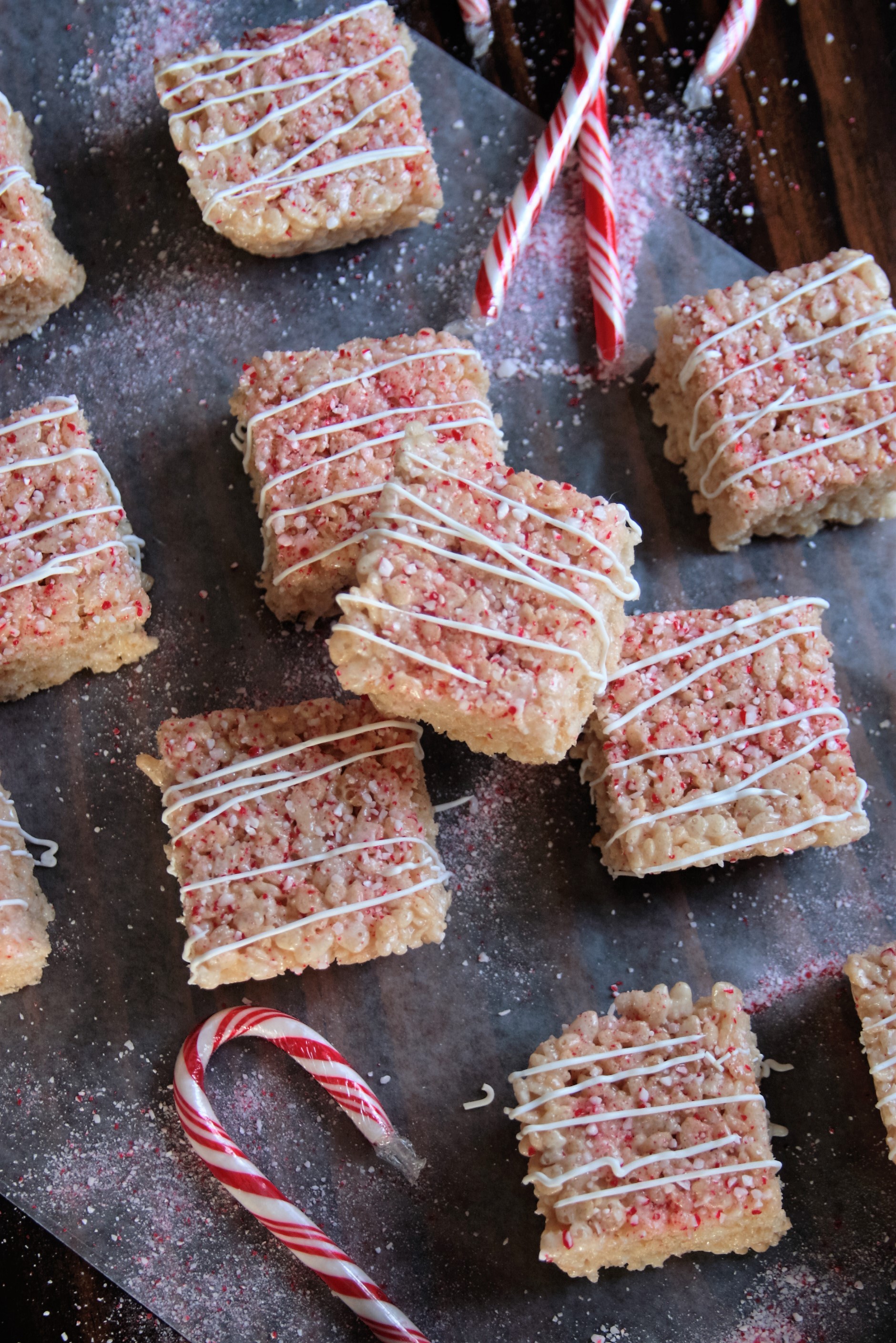 Candy Cane Rice Krispie Treats - Mom Makes Joy