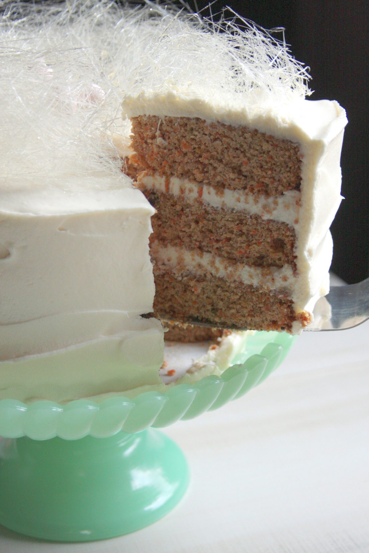 Easter Carrot Cake With Spun Sugar Nest The Speckled Door